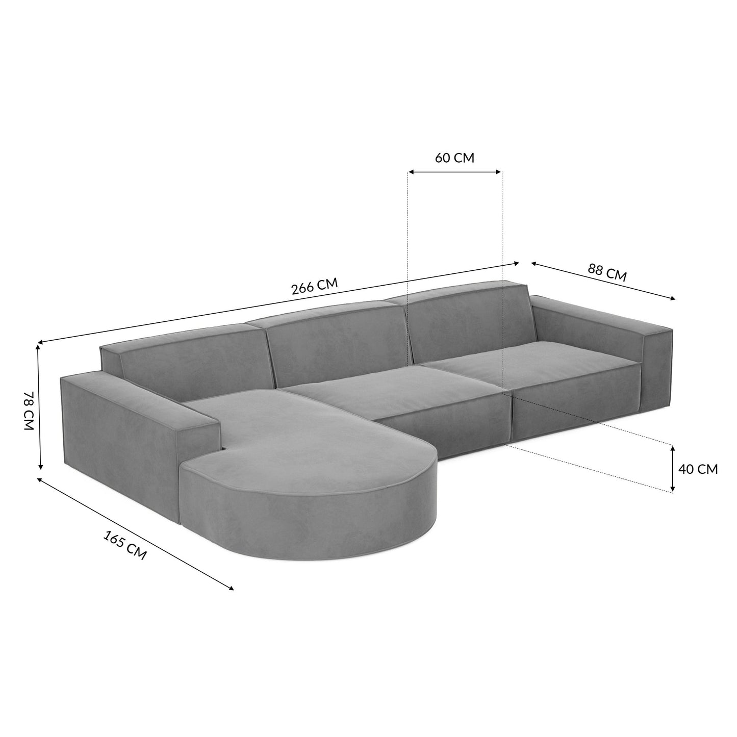 Canapé Astoria L – Élégance et Confort